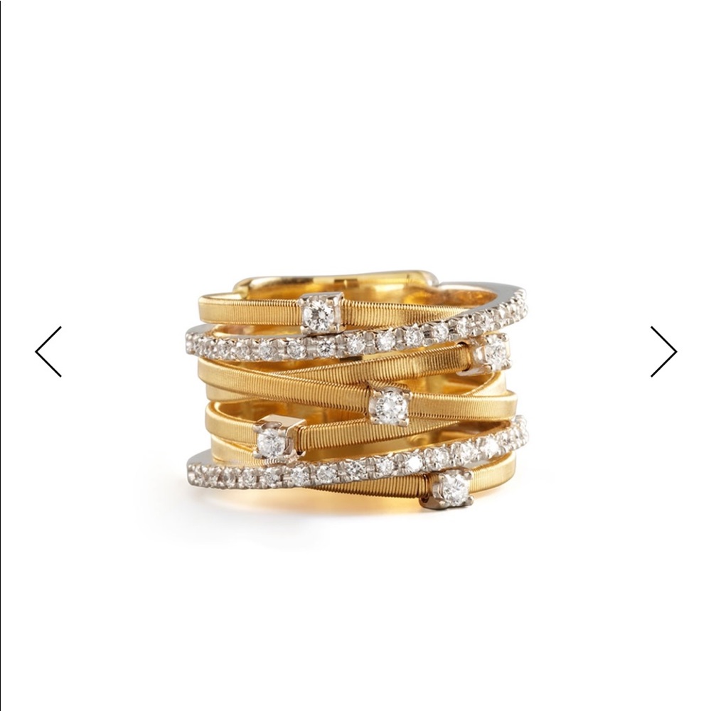Marco Bicego Goa Seven-Row Mixed Gold Diamond Ring